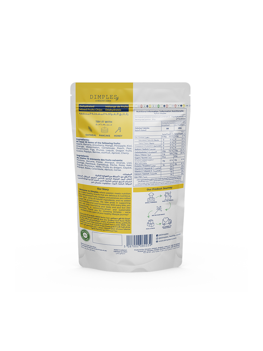 Dimples Natural Dehydrated Mixed Fruits Snack