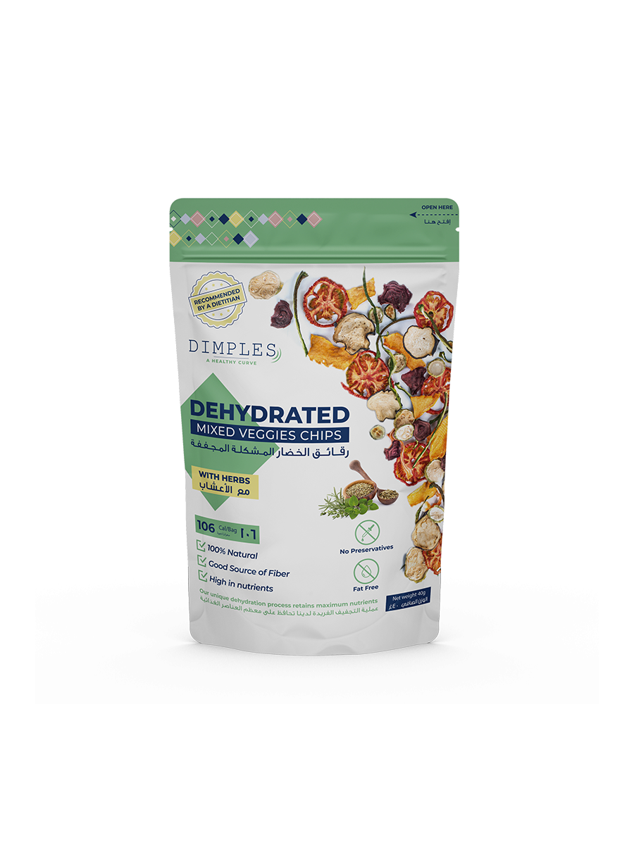 Dimples Natural Dehydrated Mixed Veggies Snack With Herbs