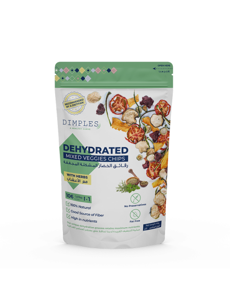 Dimples Natural Dehydrated Mixed Veggies Snack With Herbs